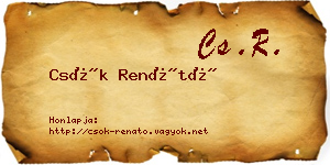 Csók Renátó névjegykártya