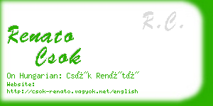 renato csok business card